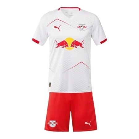 Kit Infantil RB Leipzig Branco 2025/26 Home Unissex
