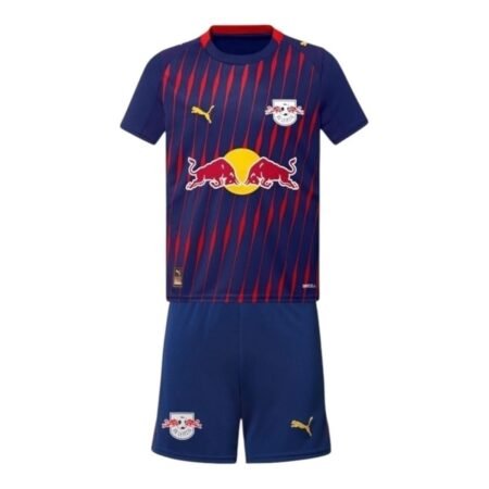 Kit Infantil RB Leipzig Roxo 2025/26 Away Unissex