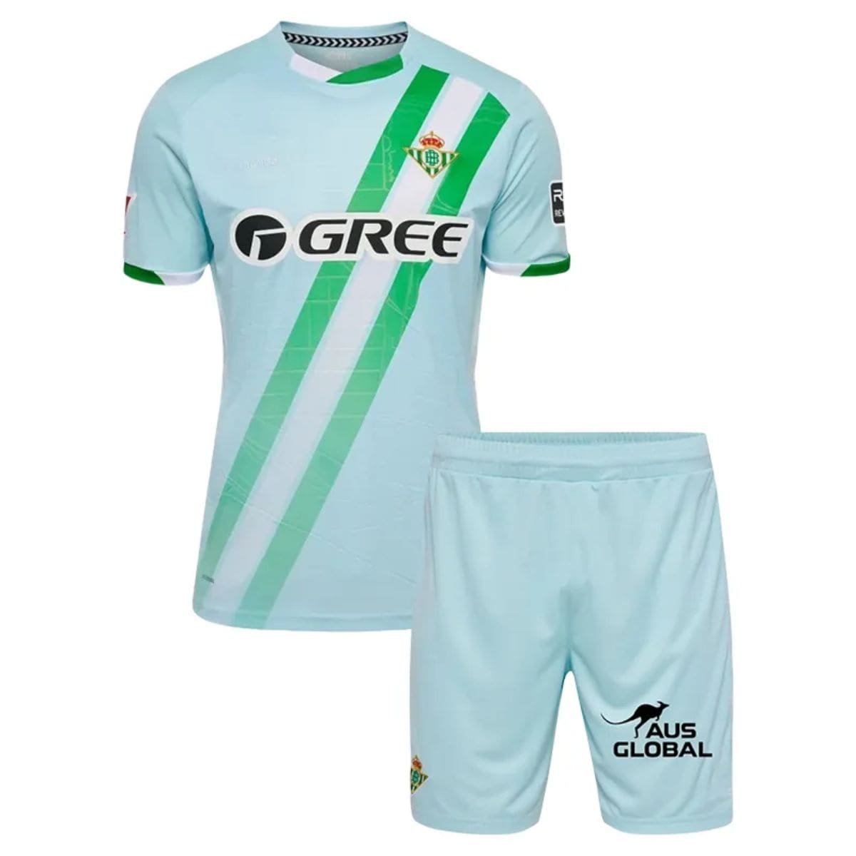 Kit-infantil-Real-Betis-Verde-Claro-25-26-Away-Unissex Kit Infantil Real Bétis Verde Claro 2025/26 Away Unissex