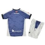 Kit-infantil-Real-Sociedad-Azul-Branco-25-26-Away-Unissex