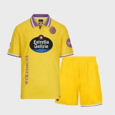 Kit Infantil Real Valladolid Amarelo 2025/26 Third Unissex