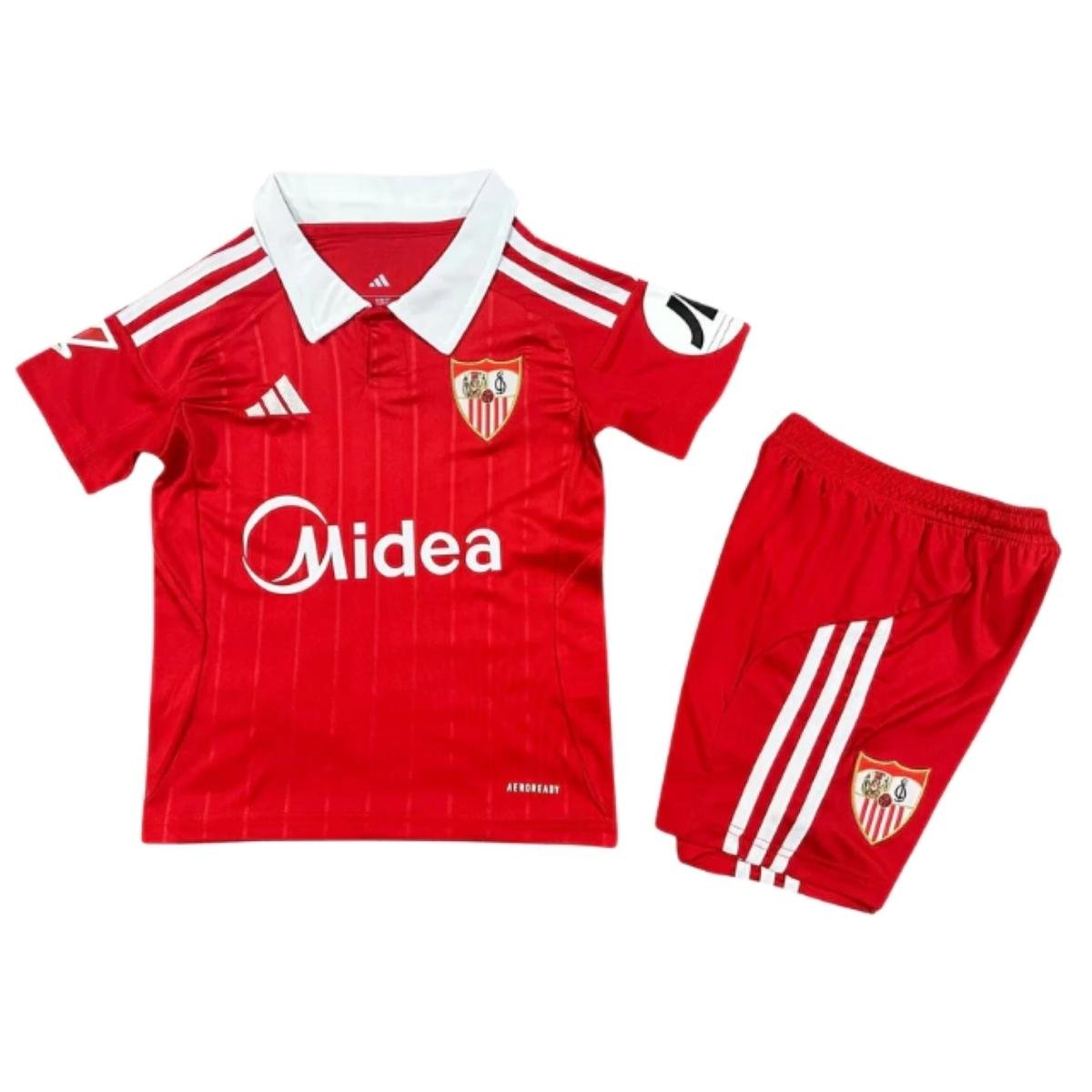 Kit-infantil-Sevilla-Vermelho-2025-26-Away-Unissex (1) Kit Infantil Sevilla Vermelho 2025/26 Away Unissex