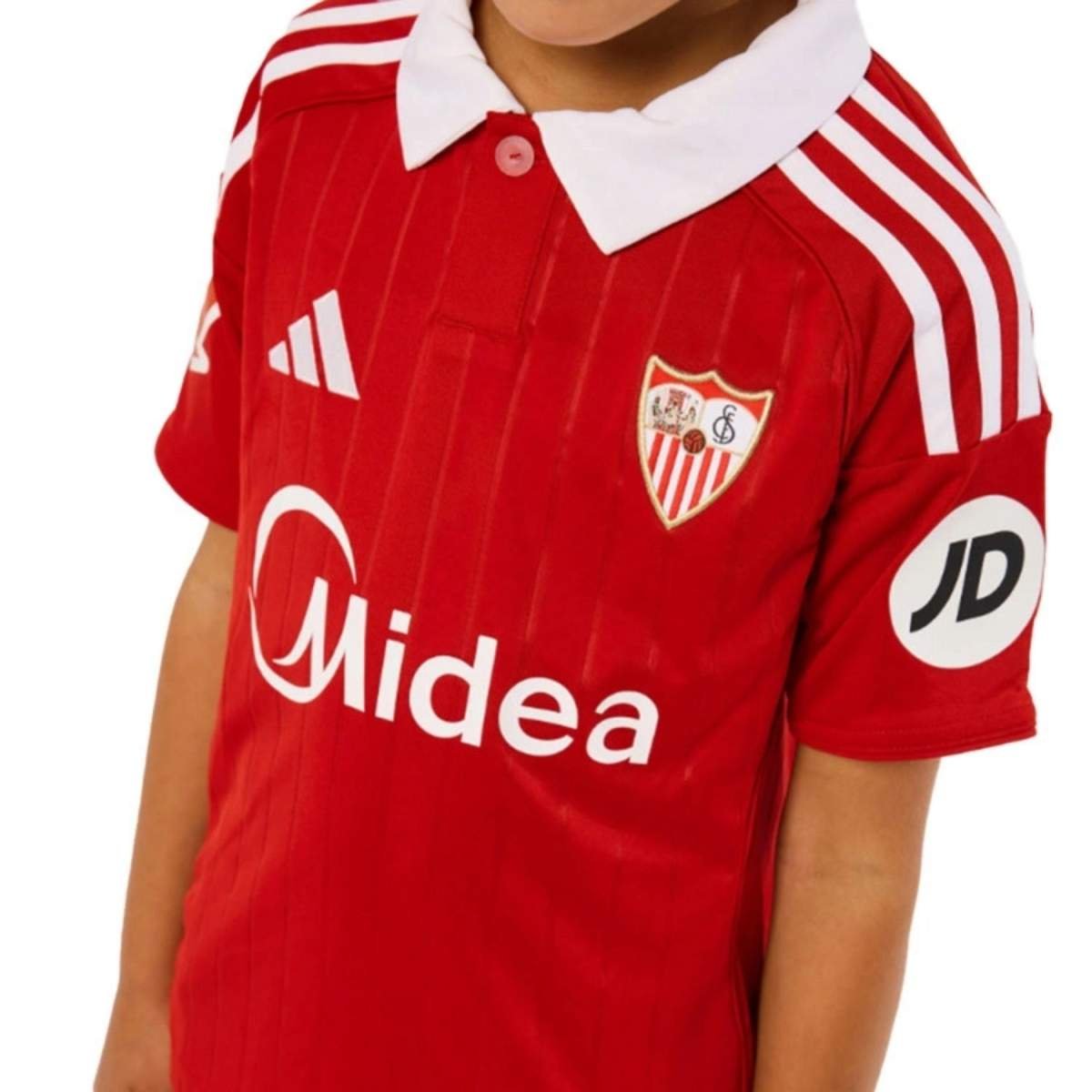 Kit-infantil-Sevilla-Vermelho-2025-26-Away-Unissex Kit Infantil Sevilla Vermelho 2025/26 Away Unissex