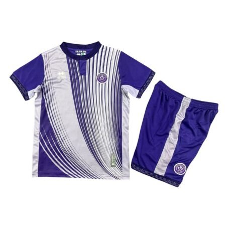 Kit Infantil Sheffield United Roxo 2025/26 Third Unissex