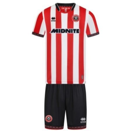 Kit Infantil Sheffield United Vermelho 2025/26 Home Unissex