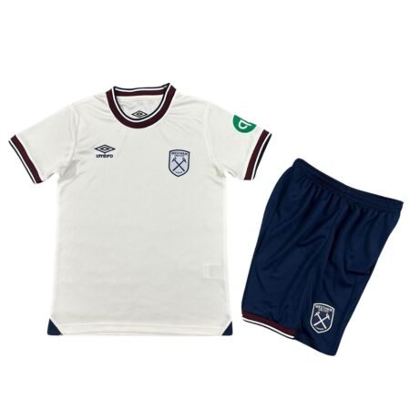 Kit Infantil West Ham Branco 2025/26 Away Unissex