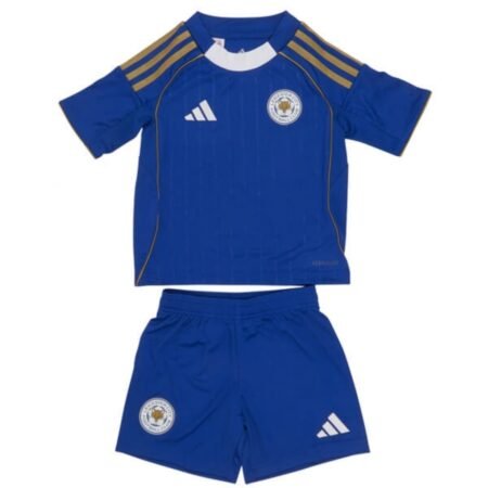 Kit Infantil Leicester City Azul 2025/26 Home Unissex