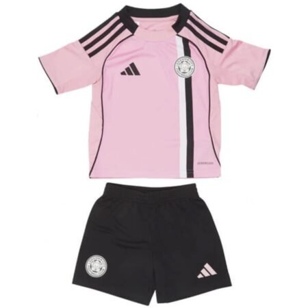 Kit Infantil Leicester City Rosa 2025/26 Third Unissex