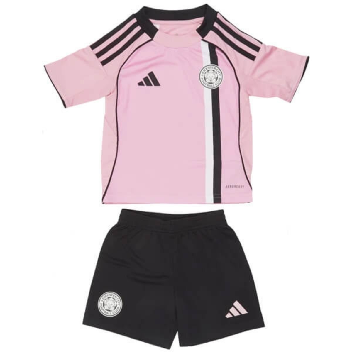 Kit-infantil-leicester-rosa-2025-26-third-Unissex Kit Infantil Leicester City Rosa 2025/26 Third Unissex