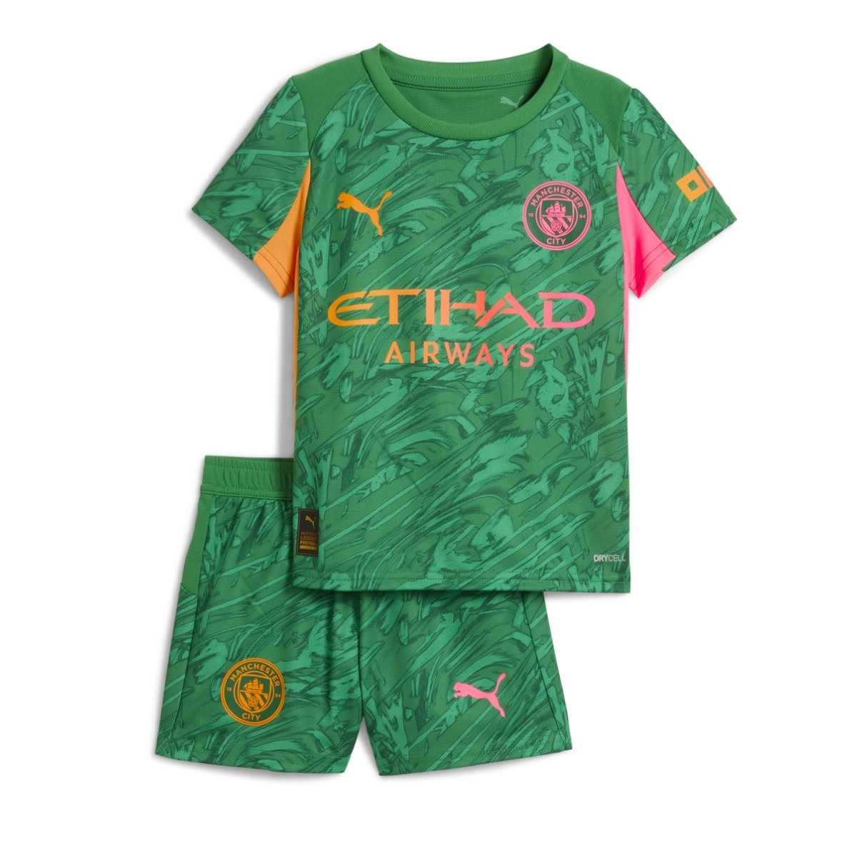 Kit-infantil-manchester-city-verde-donnarumma-2025-26-Unissex (1) Kit Infantil Manchester City Donnarumma #25 Verde Goleiro 2025/26 Unissex