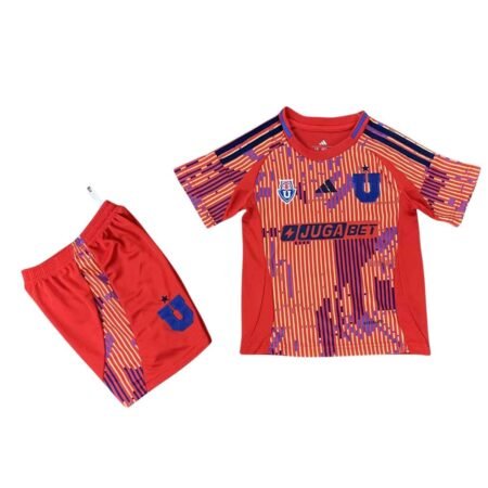 Kit Infantil Universidad de Chile Laranja 2025/26 Away Unissex