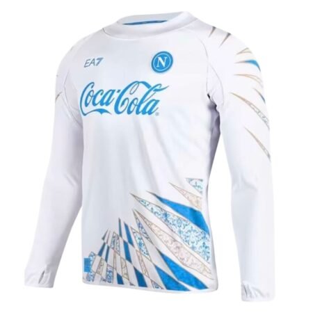 Camisa Napoli Branca 2025/26 Treino Manga Longa