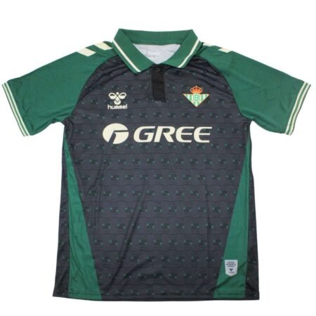Camisa Real Bétis Preto/Verde Polo 2025/26 Masculina