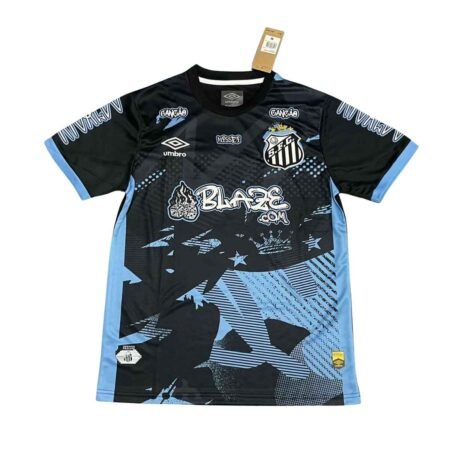 Camisa Santos FC Preto/Azul 2025/26 Blaze Masculina