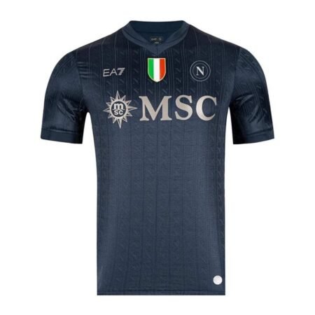 Camisa SSC Napoli Azul Escuro 2025/26 Third Champions Masculina