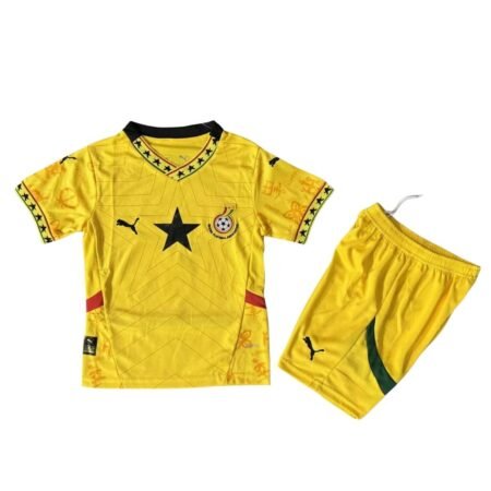 Kit Infantil Seleção de Gana Amarelo 2025/26 Away Unissex