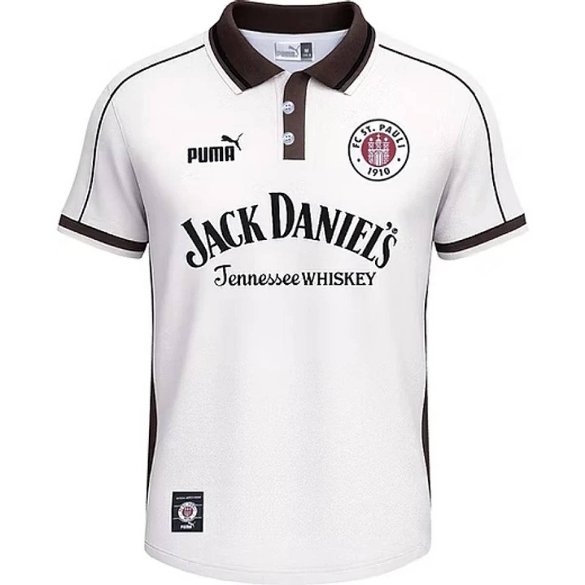 camisa-St-Pauli-branco-marron-1999-00-home-masculina Camisa ST. Pauli Branco/Marron 1999/00 Home I Masculina