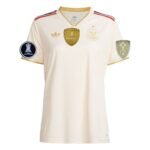 camisa-do-flamengo-campeao-libertadores-2025-creme-reserva-feminina