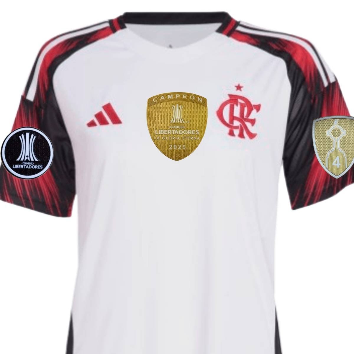 camisa-do-flamengo-campeao-libertadores-2025-creme-reserva-masculina (4) Camisa do Flamengo Campeão Libertadores 2025 Branca Reserva Feminina