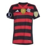 camisa-do-flamengo-campeao-libertadores-2025-vermelha-titular-feminina