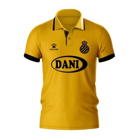 Camisa RCD Espanyol Amarelo 2025/26 Aniversário Polo Masculina