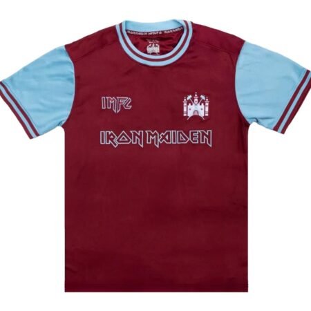 Camisa West Ham Iron Maidem Vermelha 50 Anos 2025/26 Masculina