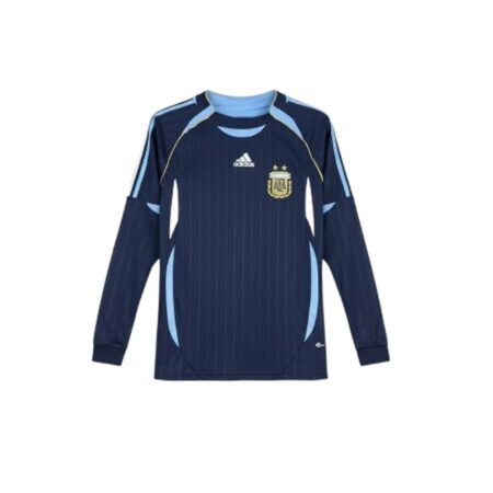 Camisa Argentina Azul 2006 Manga Longa Away II Masculina