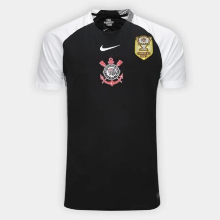 Camisa Corinthians Campeão Copa do Brasil 2025 Reserva Preta Masculina