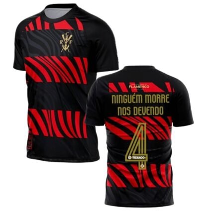Camisa Flamengo Pherusa Vermelho/Preto 2025 Ninguém Morre Nos Devendo Masculina