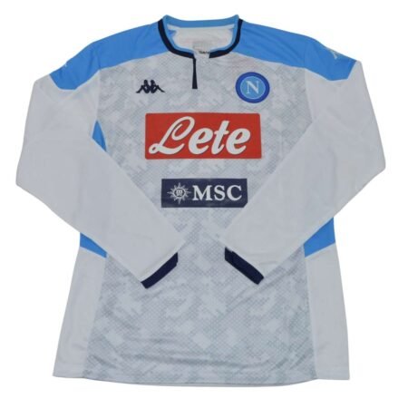 Camisa SSC Napoli Branco 2019/20 Home I Manga Longa
