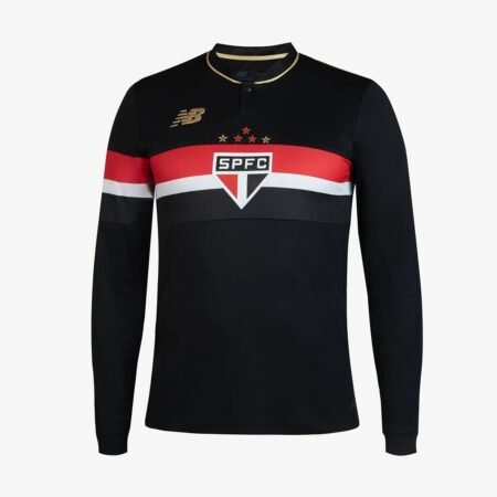 Camisa São Paulo Preta 2025/26 Terceira III Manga Longa