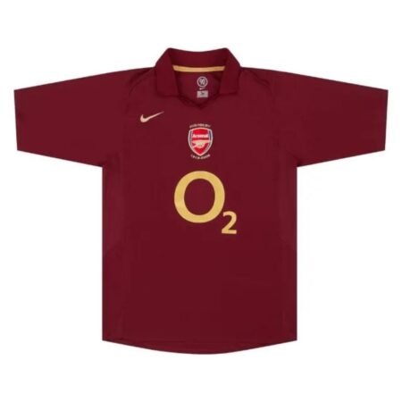 Camisa Arsenal Vermelho Vinho 2005/06 Home I Masculina