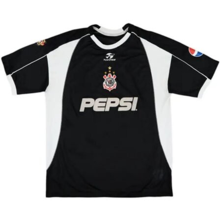 Camisa Corinthians Preta 2002/03 Terceira Pepsi Masculina