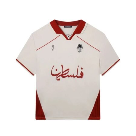 Camisa Palestina Bege/Vermelha Polo 2025/26 Especial Masculina