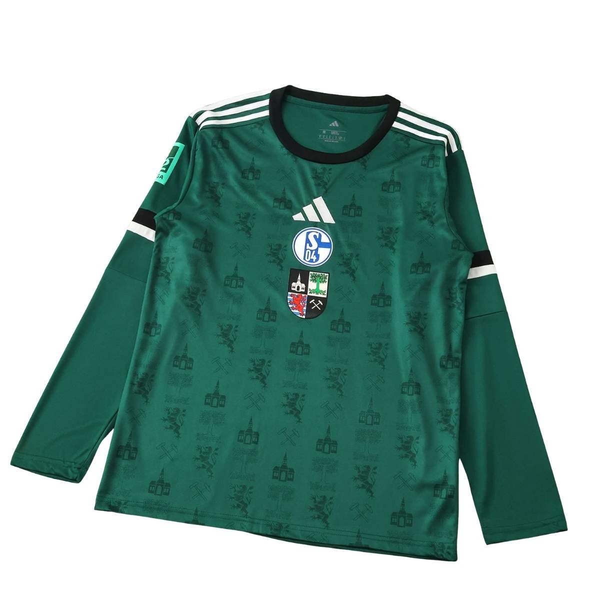 camisa-schalke-04-verde-2025-26-aniversario-manga-longa Camisa Schalke 04 Verde 2025/26 Aniversário Manga Longa