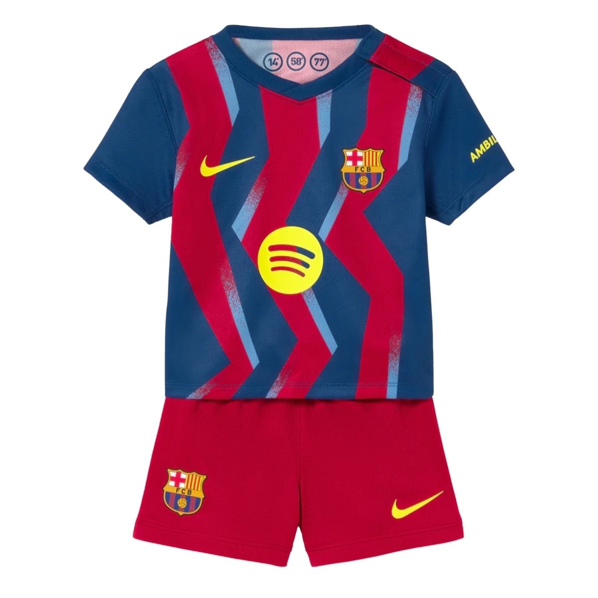kit-infantil-barcelona-azul-vermelho-2025-26-fourth-iv-unissex Kit Infantil Barcelona Azul/Vermelho 2025/26 Fourth IV Unissex