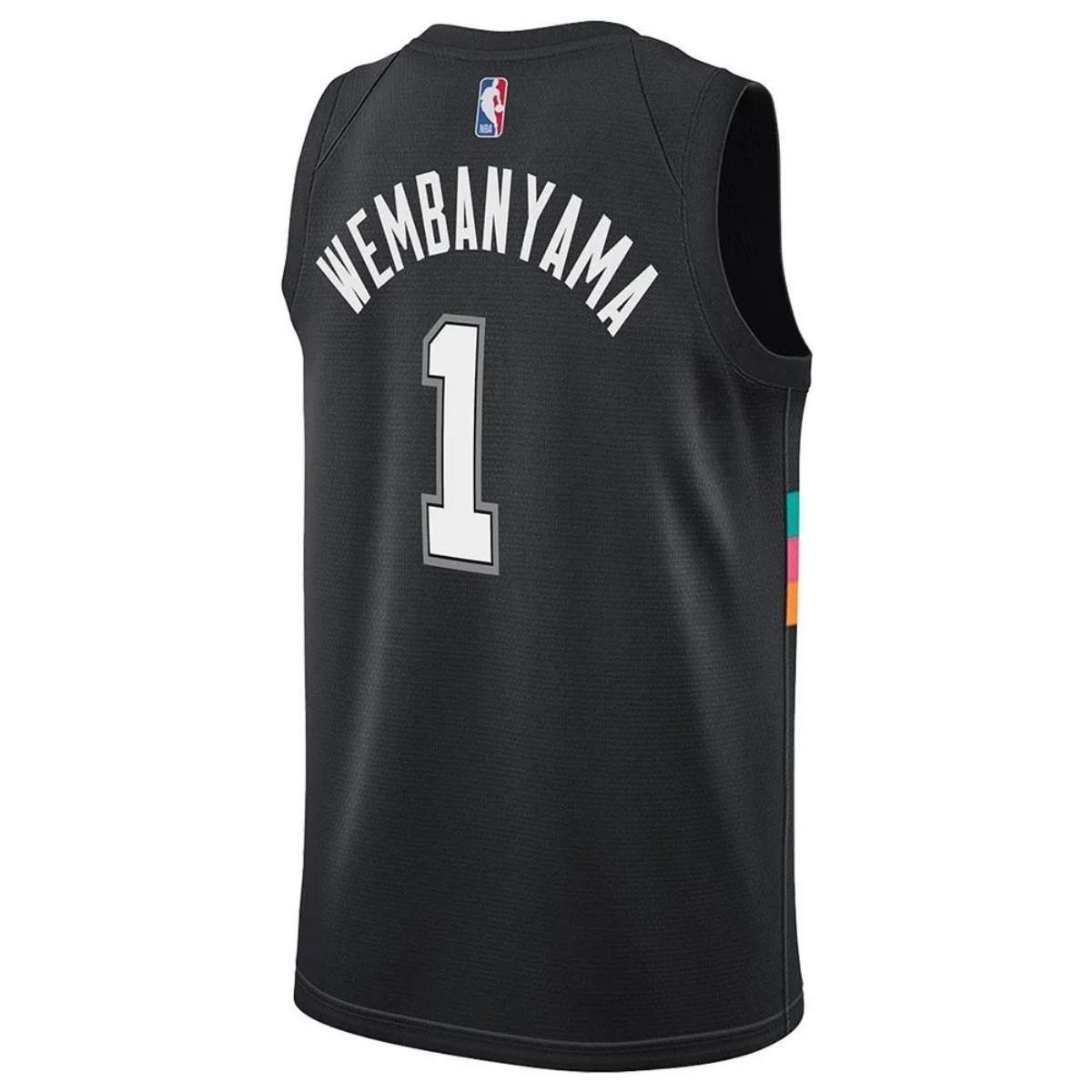 regata-nba-san-antonio-spurs-city-edition-swingman-jersey-25-26-wembanyama-1-preta (2) Regata NBA San Antonio Spurs City Edition Swingman Wembanyama #1 2025/26 Preta