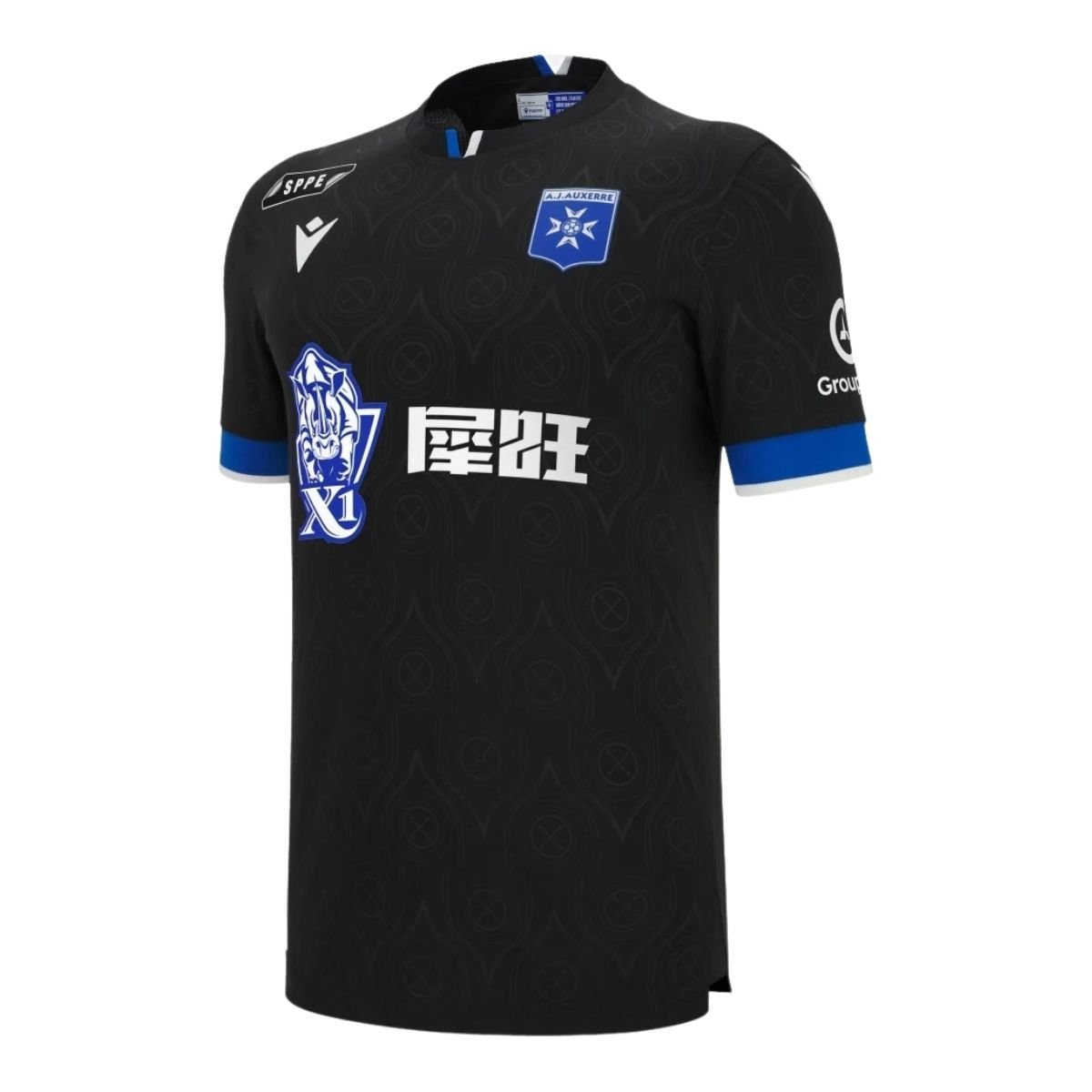 camisa-Auxerre-2025-26-away-masculina-preta Camisa AJ Auxerre Preta 2025/26 Away II Masculina