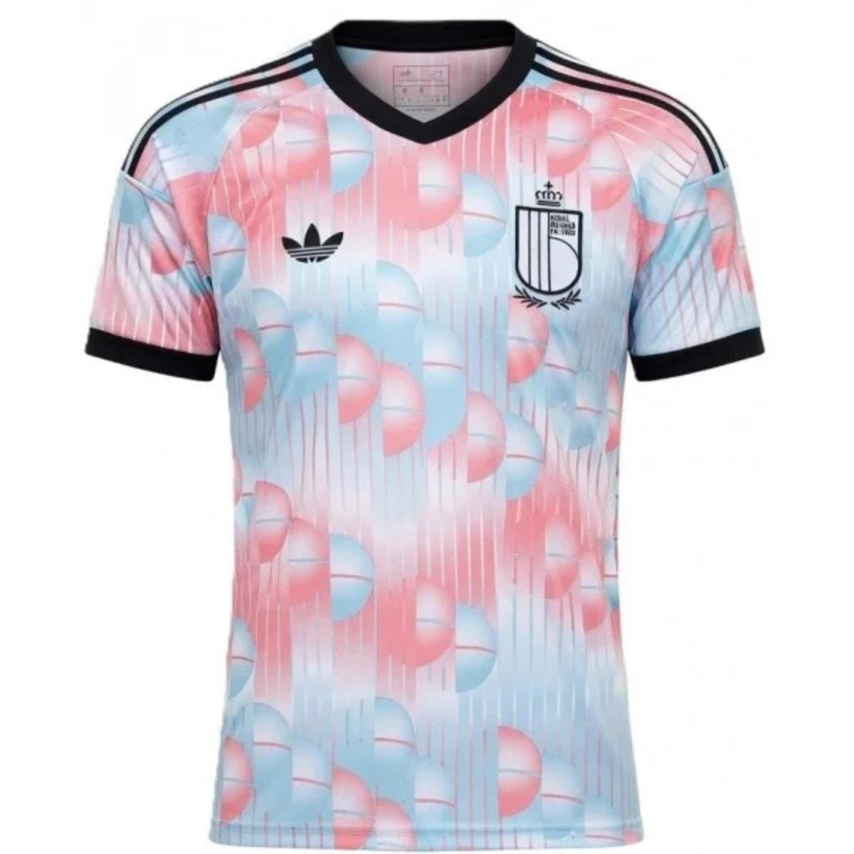 camisa-belgica-rosa-azul-copa-2026-27-away-ii-masculina Camisa Bélgica Rosa/Azul Copa 2026/27 Away II Masculina