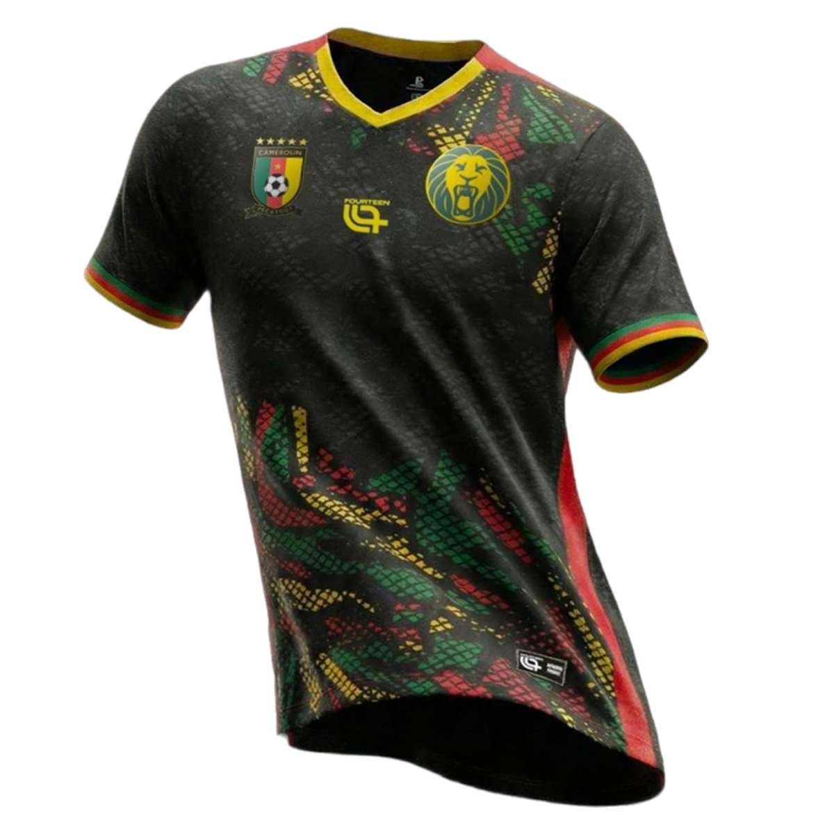camisa-camaroes-2025-26-Noir-third-preta-masculina Camisa Camarões Preta Noir 2025/26 Third III Masculina