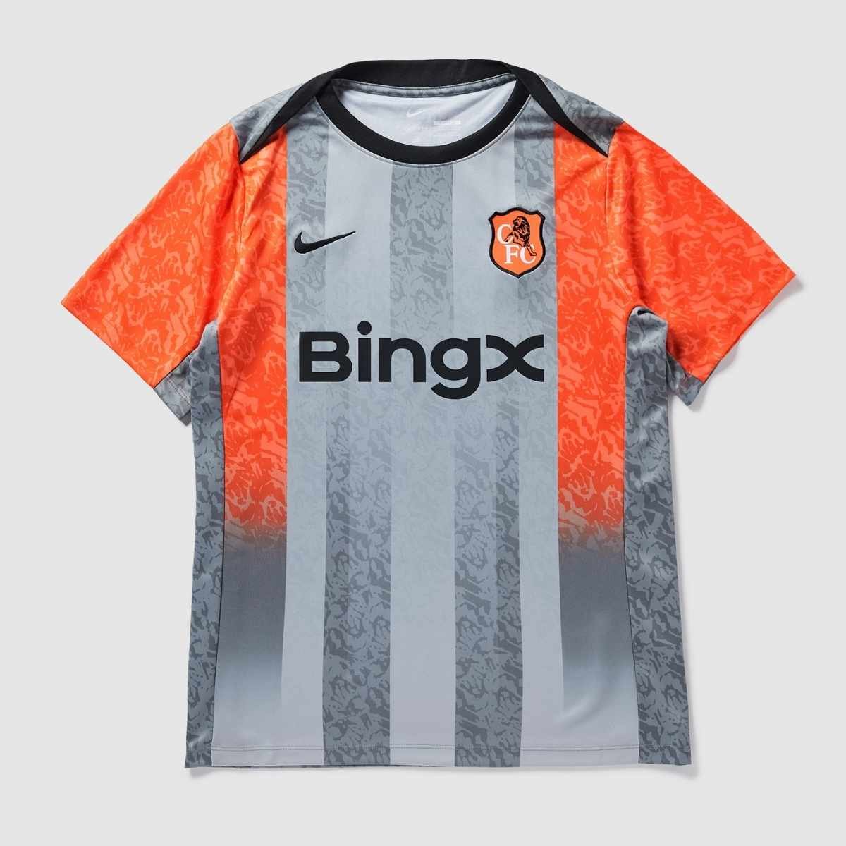 camisa-chelsea-fc-cinza-2025-26-pre-jogo-masculina Camisa Chelsea FC Cinza 2025/26 Pré-Jogo Masculina