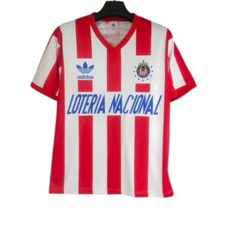 Camisa Chivas de Guadalajara Vermelha 1991/92 Home I Loteria Nacional Masculina