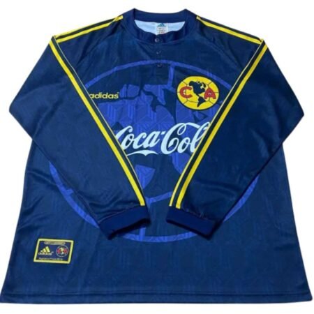Camisa Club América Azul 1996/97 Away II Coca Cola Manga Longa