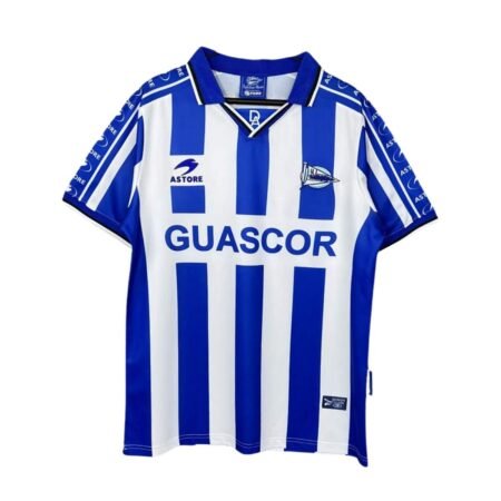 Camisa Deportivo Alavés Azul 1998/99 Home I Masculina