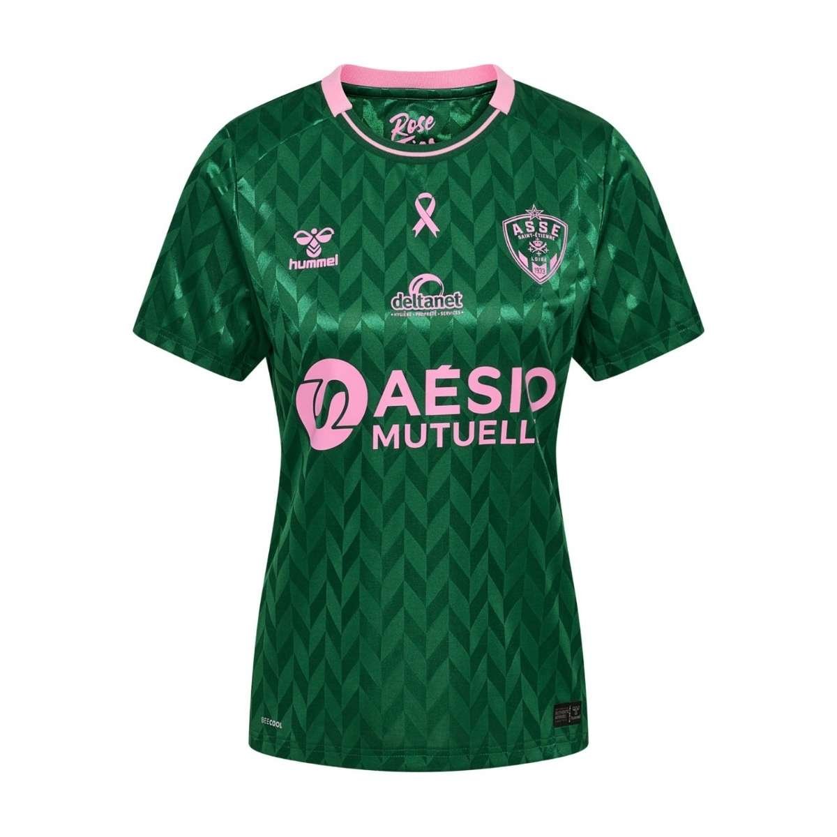 camisa-goleiro-AS-Saint-Étienne-2025-26-verde-outubro-rosa-masculina Camisa Saint Etienne Verde 2025/26 Ourubro Rosa Masculina