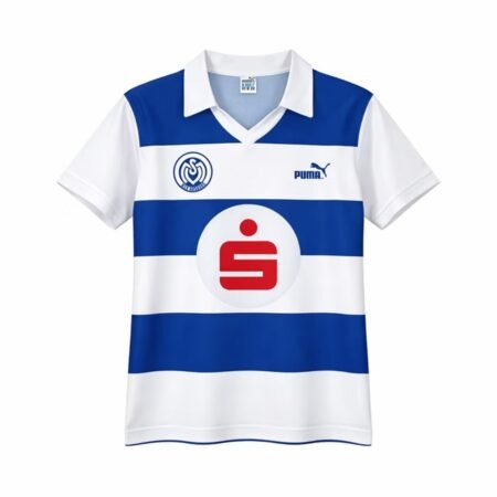 Camisa MSV Duisburg Azul/Branca 1990 Home I Masculina
