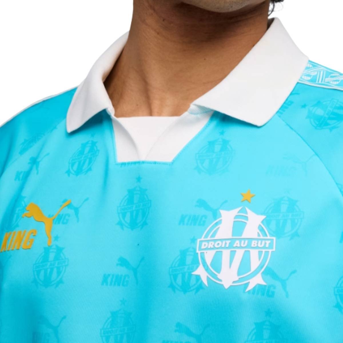 camisa-Retrô-King-Olympique-de-Marseille-2026-27-masculina (5) Camisa Olympique de Marseille Azul King 2026/27 Polo Masculina