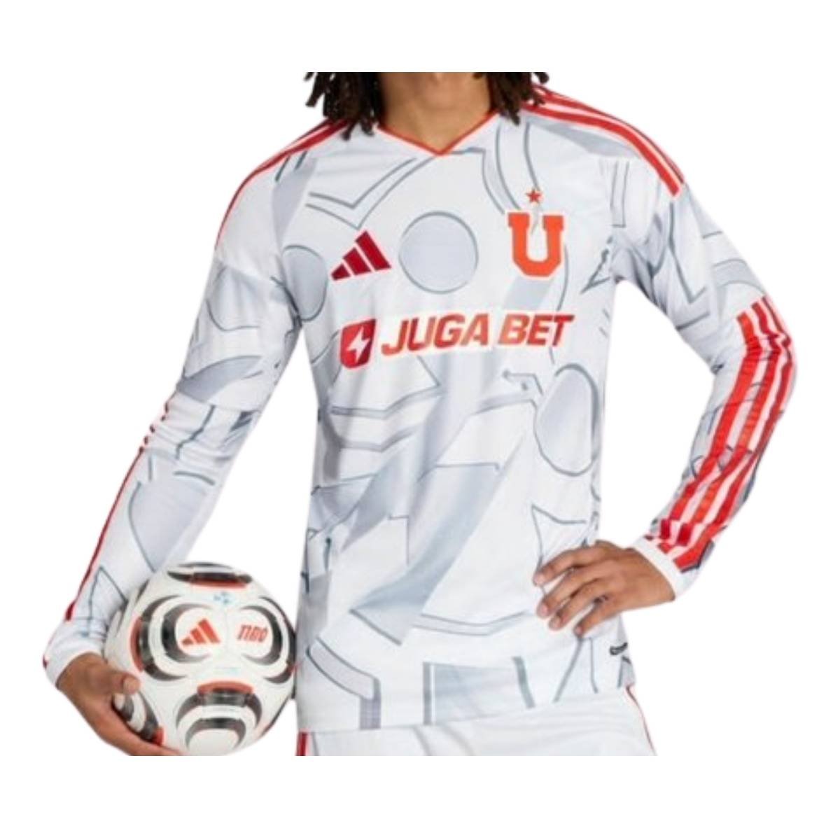 camisa-manga-longa-goleiro-Universidad-de-Chile-2026-27-masculina Camisa Universidad de Chile Branca 2026/27 Manga Longa Masculina