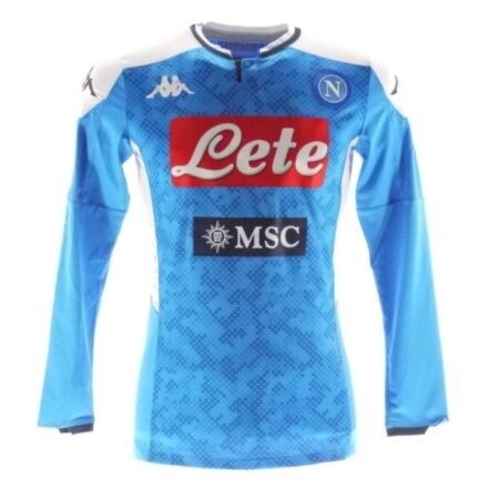 Camisa SSC Napoli Azul 2019/20  Home I Manga Longa Masculina