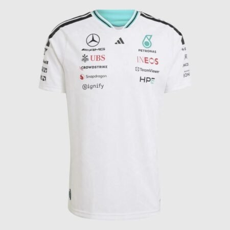 Camisa Mercerdes Benz AMG F1 Branca 2026/27 Authenctic Masculina